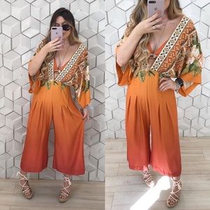 NWT FarmRio Céu de Flor Jumpsuit